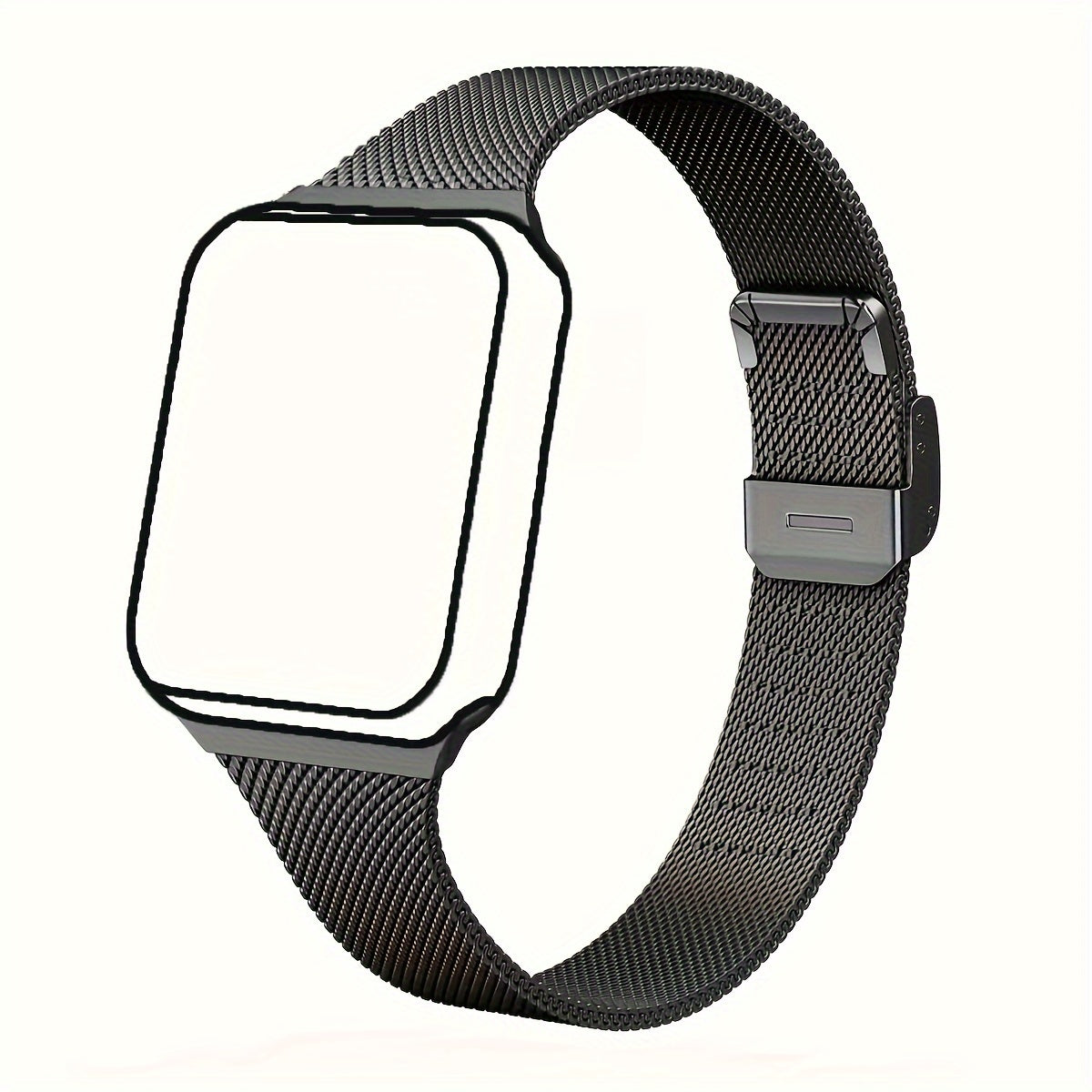 Smartwatch Band Stainless Steel Mesh Slim Milanese Strap with Detachable Buckle Gold