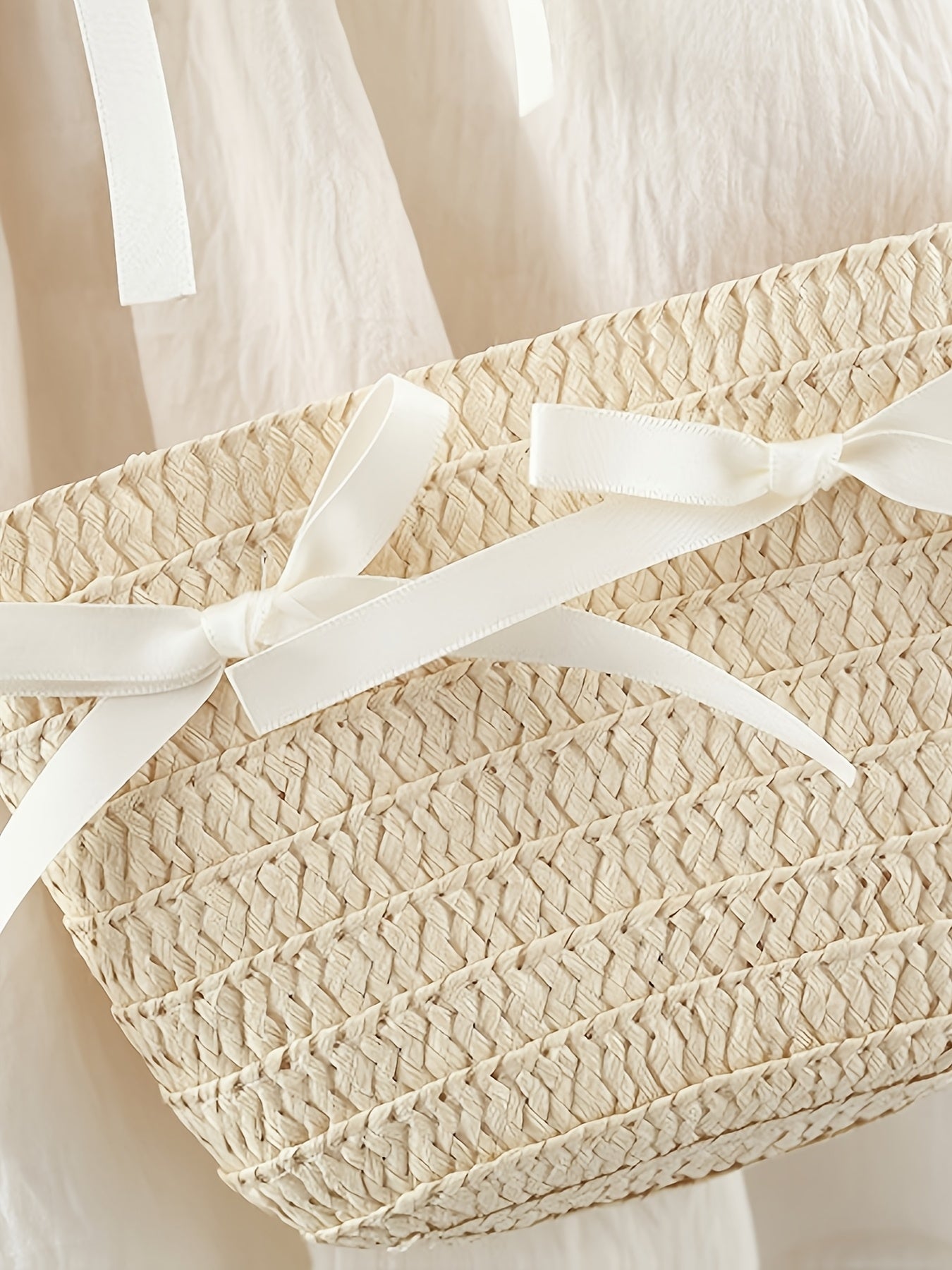 Qizlar uchun bej rangli yelkasiz malika ko'ylagi, dantel bezak va qirrali yubka, paxta aralashmasi, yozgi partiyalar va norasmiy chiqishlar uchun mukammal, mos keladigan somon sumkasi bilan, cho'zilmaydigan mato, yoqimli