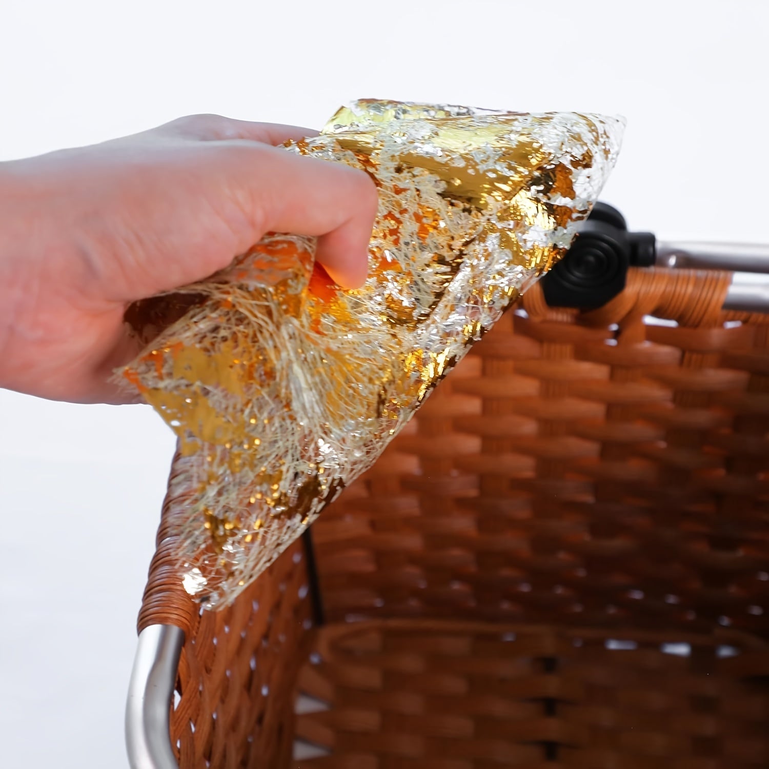 Set of 12 Autumn Gold Foil Grid Table Mats 13 Inch for Dining Weddings Parties