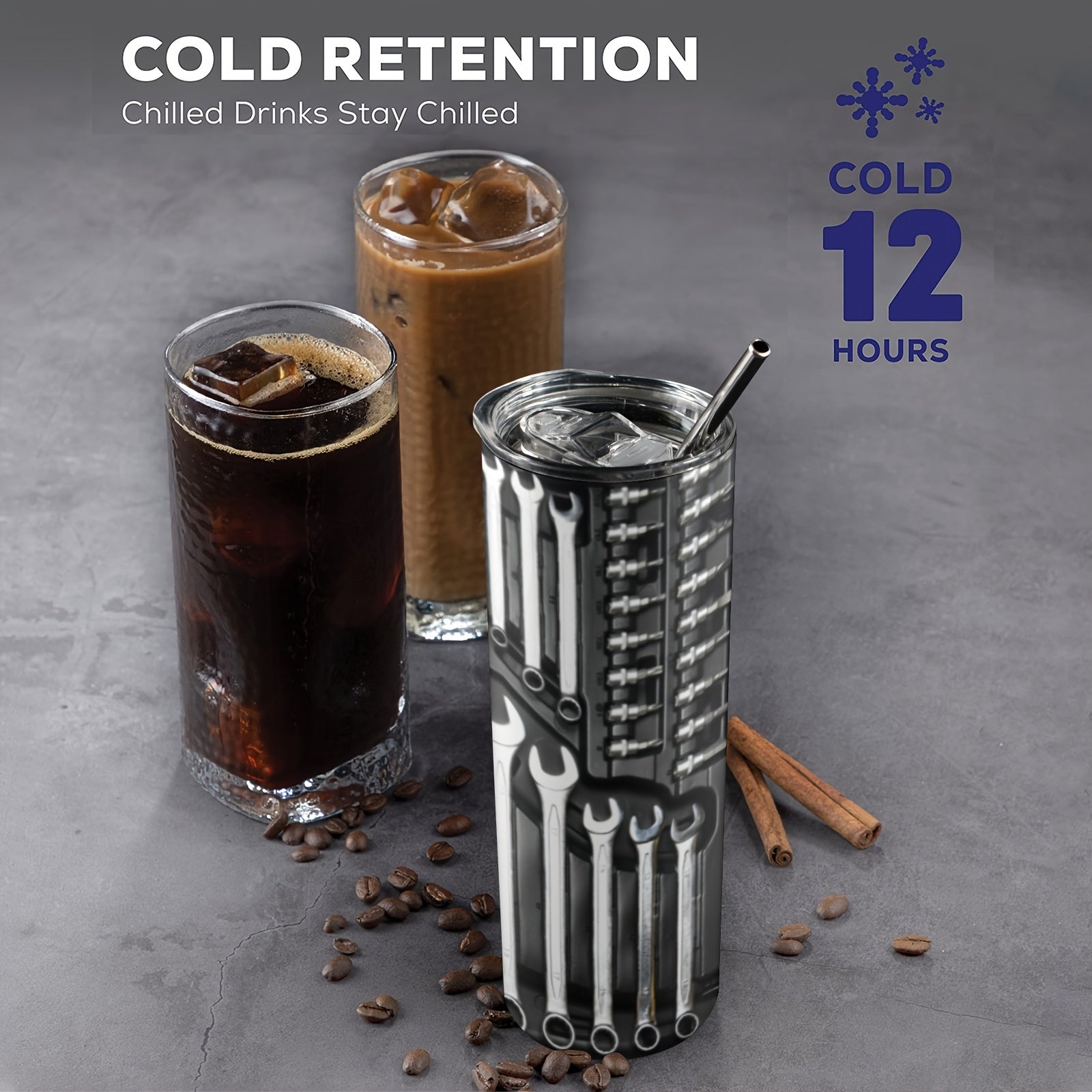 20 Ounce Stainless Steel Tumbler with Lid and Straw for Travel and Outdoor Use