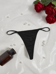 Women's Black Lace Thong Lingerie Underwear