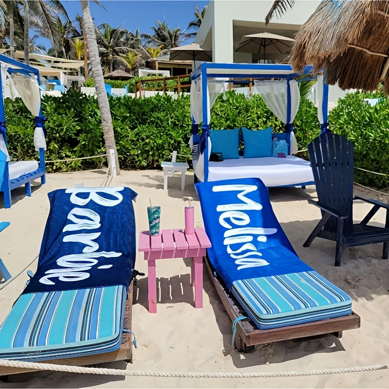 Personalized Beach Towel Custom Name Super Absorbent Quick-Drying for Beach Swimming Camping