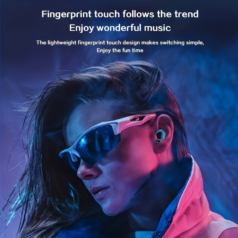 Auriculares inalámbricos con control táctil, micrófono HD, estuche de carga para deportes y juegos