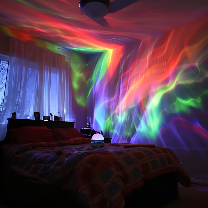 LED Star Aurora Night Light Projector for Bedroom Dimmable Color Changing USB Powered