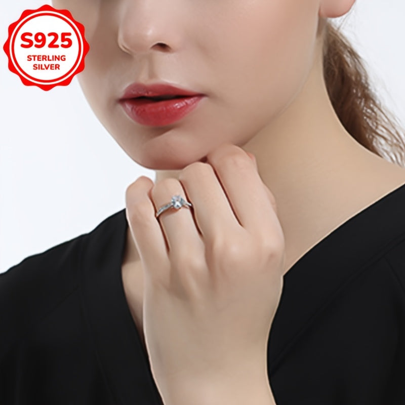 Adjustable Lady Sterling Silver Ring with Zirconia and Heart Arrow Design