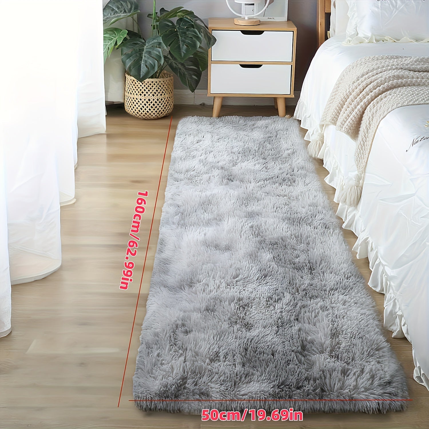 SoftTouch Faux Fur Area Rug, Plush Non-Slip, Easy to Clean for Bedroom Living Room