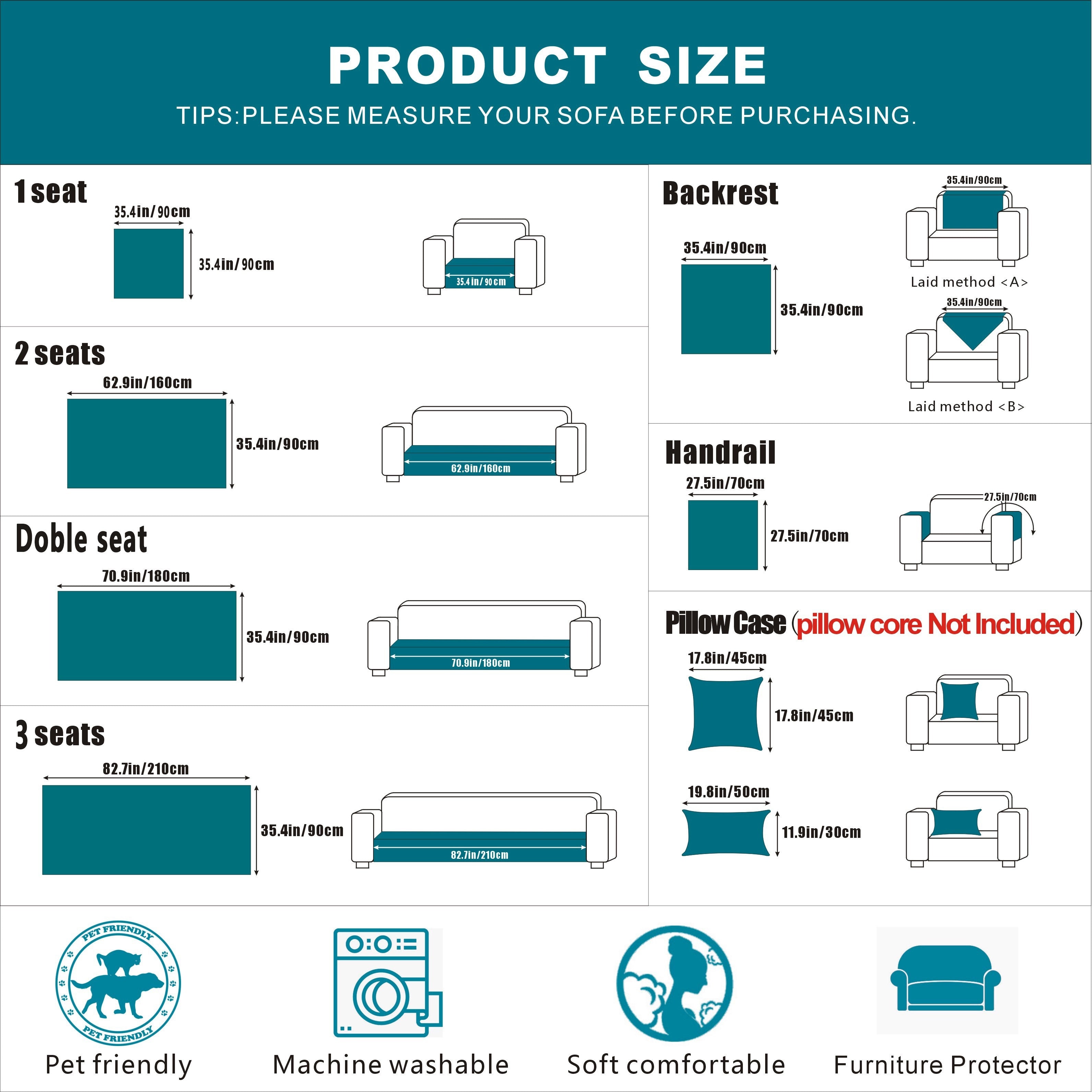 Chenille Sofa Slipcover All Seasons Protects Furniture and Enhances Home Decor