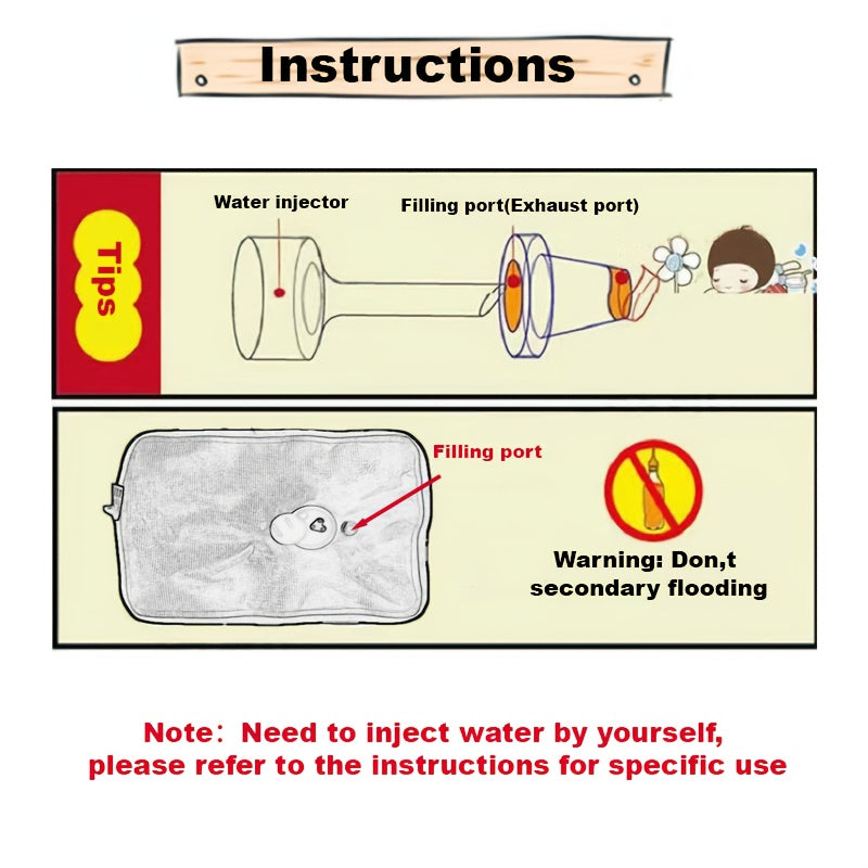 Portable Rechargeable Electric Hot Water Bag for Warm Heating Euro Standard