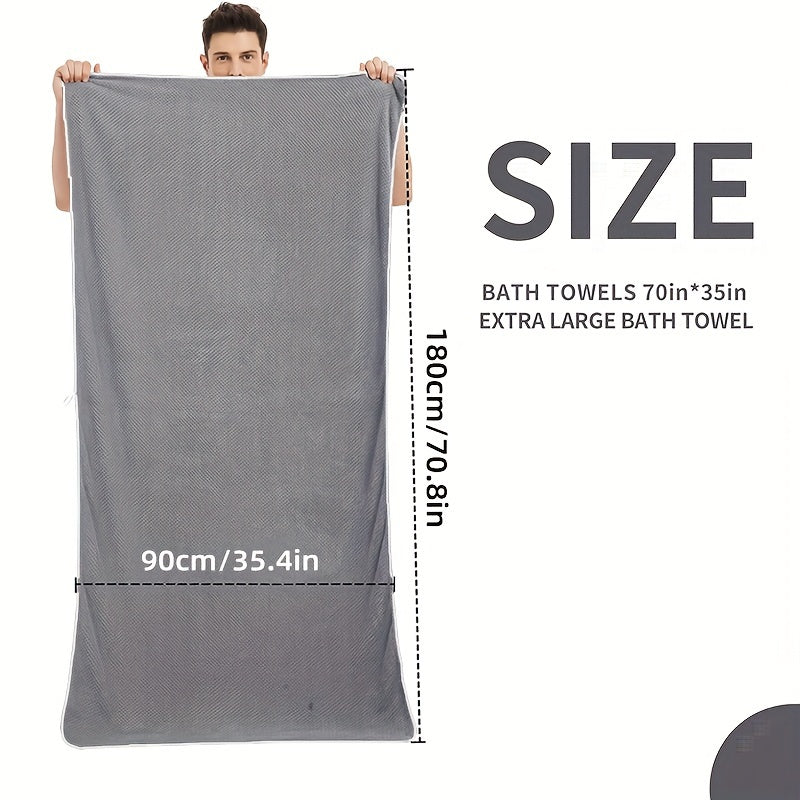 Microfiber Towel 88.9cm x 177.8cm Quick-Dry Absorbent Lightweight for Shower Beach Pool