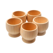 Set of Five Wooden Egg Holder Charms for Decoration
