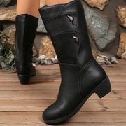 Ayollar uchun sun’iy charmli qattiq poyabzal, qattiq poyali botinkalar, sirpanishga qarshi qishki poyabzal