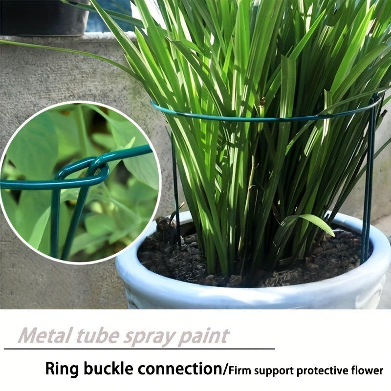 4/8 o'simlikni qo'llab-quvvatlash ustunlari, atirgul, peoniya, pomidor va gortensiya uchun metall yarim doira bog' qo'llab-quvvatlashlari. Ichki va tashqi gullarni qo'llab-quvvatlash ikki o'lchamda: 21.01 sm x 35.0 sm va 24.99 sm x 40.01 sm.