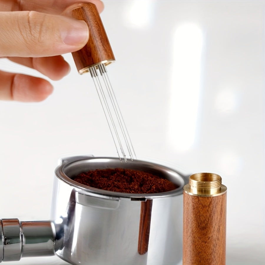 Нержавеющая сталь и дерево для утрамбовки кофе, диспенсер и уровень для эспрессо