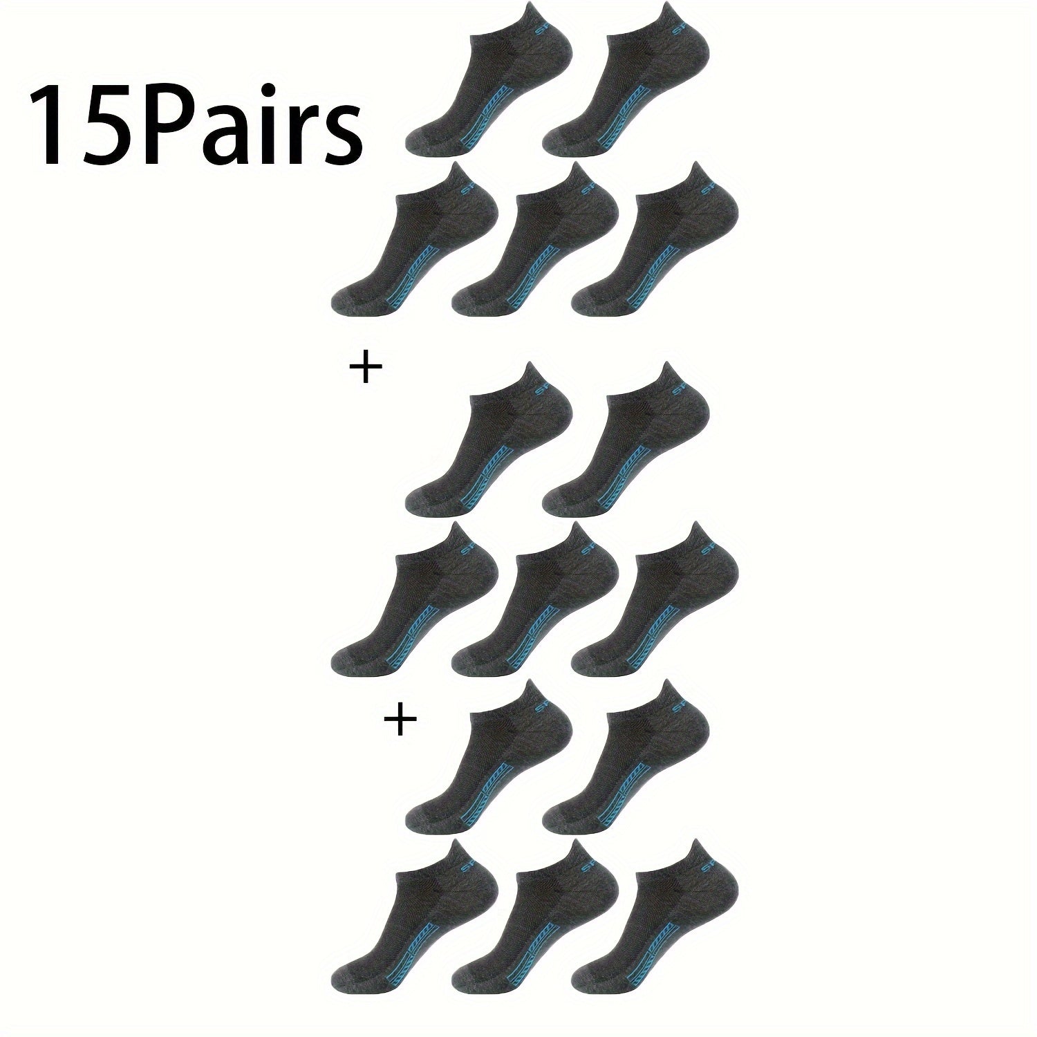 10 Pairs Unisex Low-Cut Breathable Cotton Sport Socks for Outdoor Activities