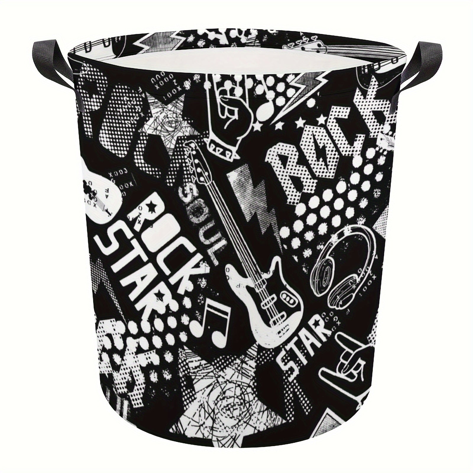 Cesta de ropa plegable de tela Oxford impermeable, duradera y de gran capacidad con asas