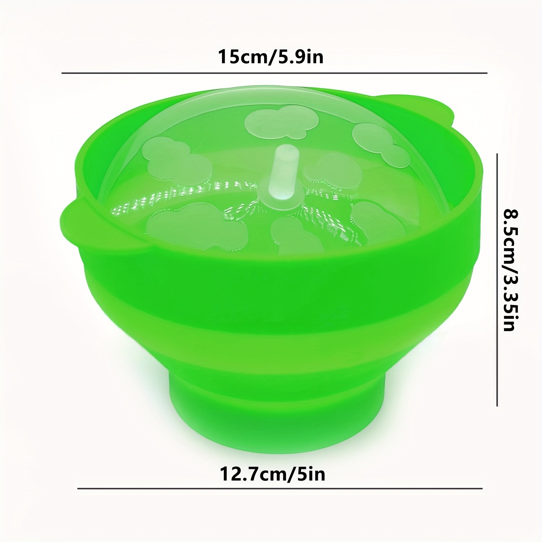 Small BPA-Free Microwave Popcorn Bucket with Foldable Bowl for One Person