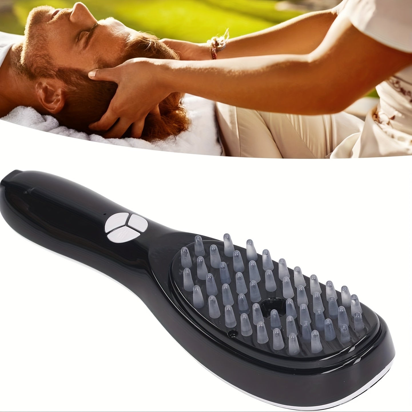 Elektr massaj qiluvchi bosh massajatori, bug' va vibratsiyali bosh massaj taroqlari, USB orqali zaryadlanadigan - Ajoyib bayram sovg'asi