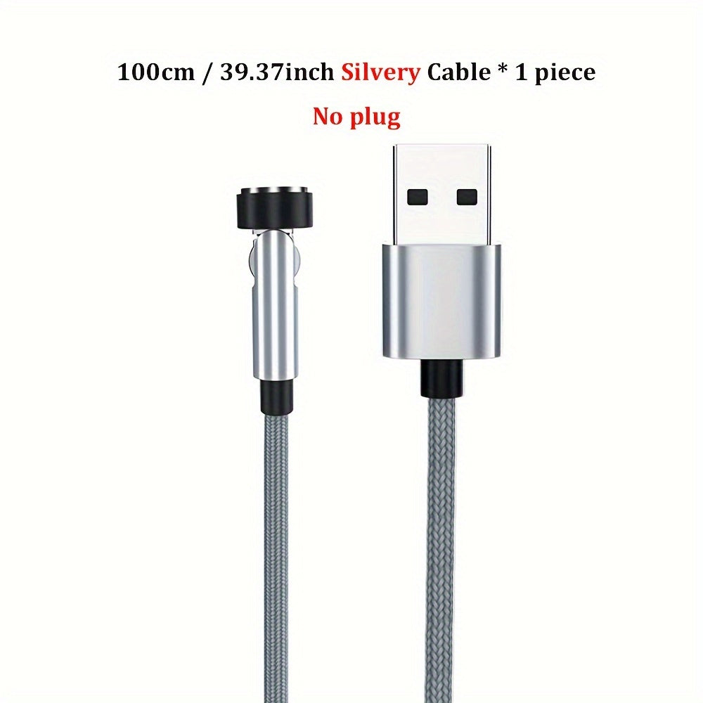 60W USB Type-C Micro zaryadlash kabeli, magnitli aylanuvchi ulanish, naylon braid, ma'lumotlarni uzatish