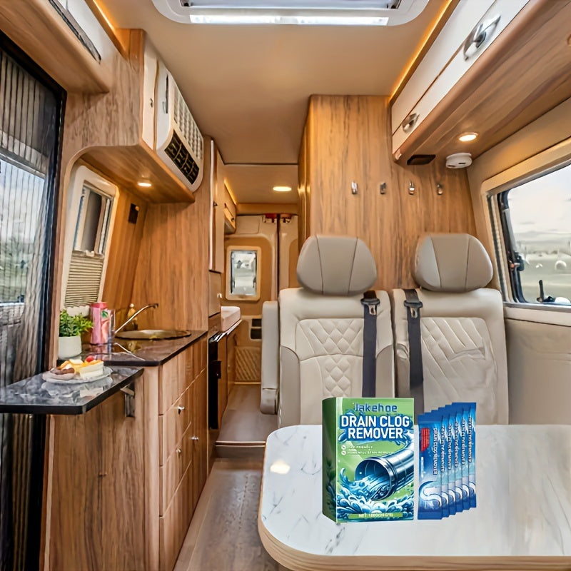 6-Pack Pipe Clog Remover Drain Cleaner for RV Kitchen Bathroom Odor Control