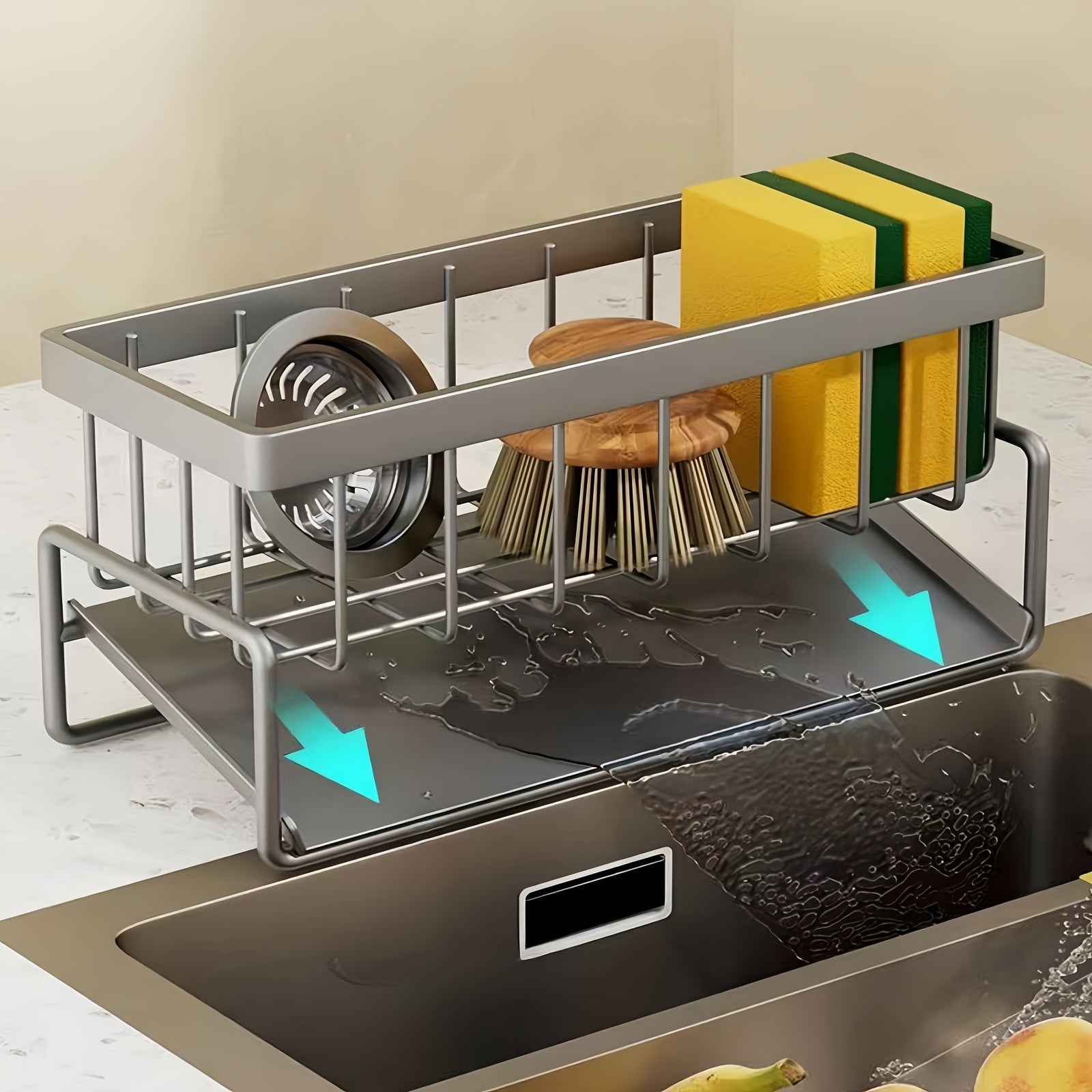 Multifunctional Kitchen Storage Rack Draining Space-Saving Large Capacity