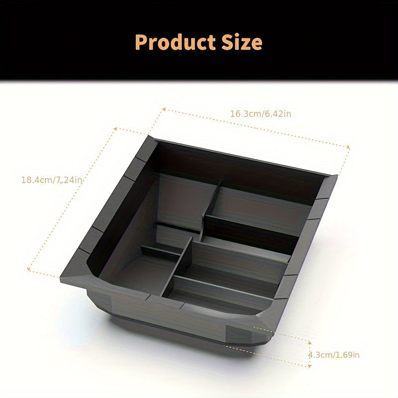 Center Console Organizer ABS Resin Storage Box for Tesla Model 3 Y with Multiple Compartments