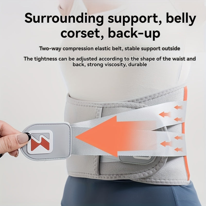 USB orqali zaryadlanadigan isitiladigan vibratsiyali bel kamar, 1800mAh litiy polimer batareya, simsiz LED displey, past orqa qo'llab-quvvatlash uchun magnit tugma va ishlash voltaji ≤36V - shaxsiy parvarish