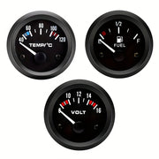 Automotive 52mm Water Temperature Gauge Black Shell 12V Car Meter Sensor