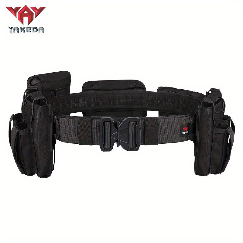 Nylon Tactical Belt with Detachable Adjustable Five-Piece Outdoor Patrol Set