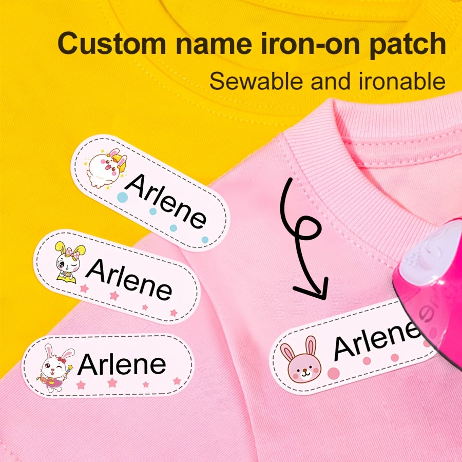 Suv o'tkazmaydigan kiyimlar uchun temirga yopishtiriladigan etiketlar, 12-48 dona, so'nmaydigan, bardoshli yopishtiruvchi etiketlar to'plami