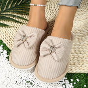 Unisex Slip-On House Slippers with Eva Sole, Cozy Fabric Upper