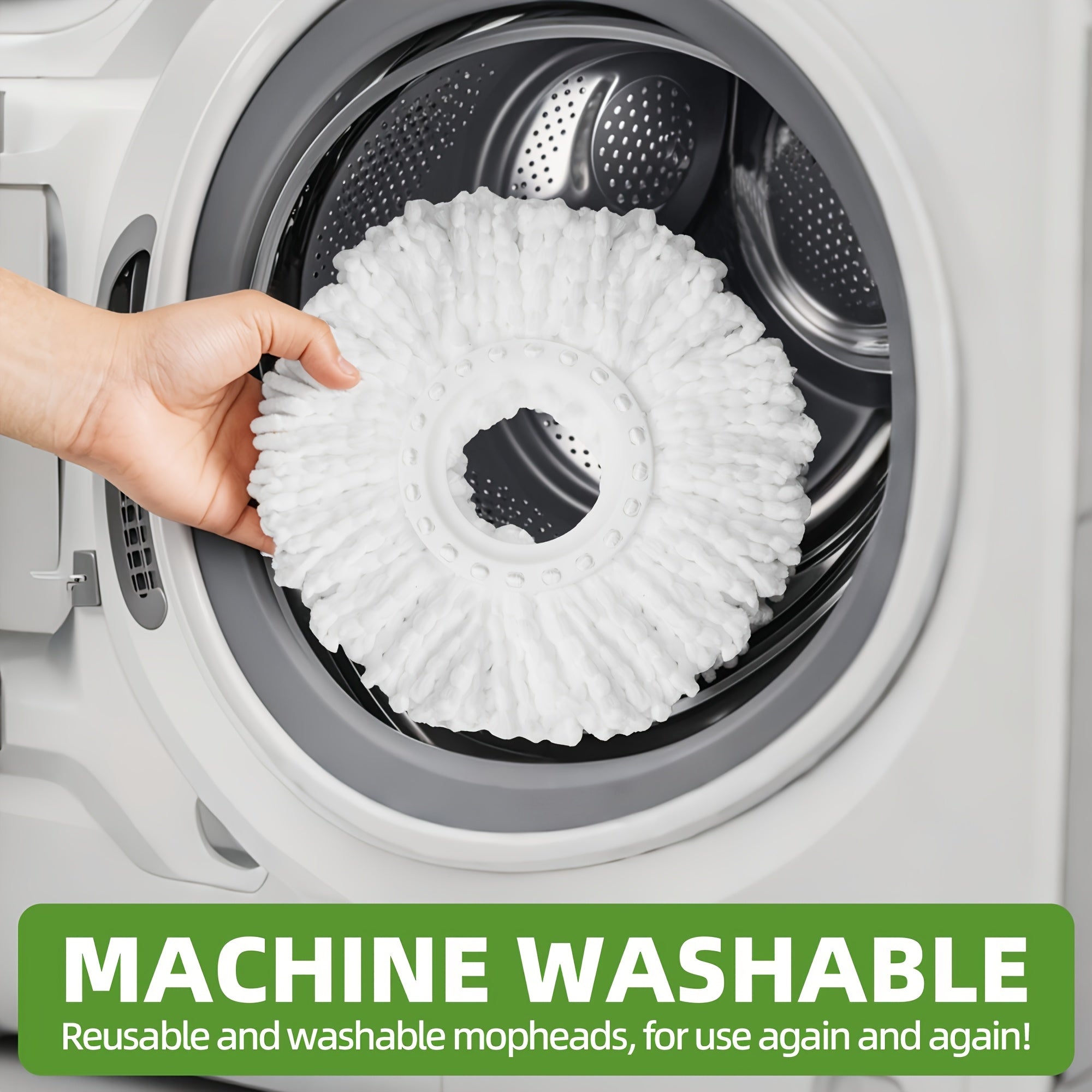 360° Rotating Mop and Bucket Set with Spin Dry Technology, 3 Microfiber Heads