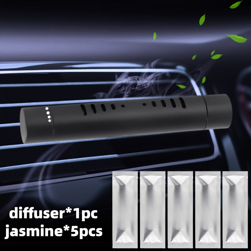 6 шт. автомобильных освежителей воздуха для вентиляционных зажимов, металлический диффузор с 5 запасками, длительный аромат