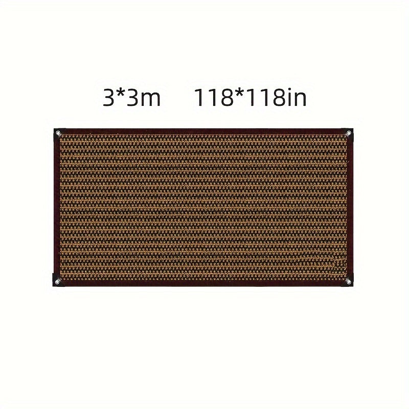 Coffee-Colored Sunshade Net with Edging UV Resistant Breathable Outdoor Patio Garden