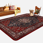 Alfombra de área vintage boho shaggy antideslizante resistente a manchas impermeable gruesa para sala de estar y dormitorio