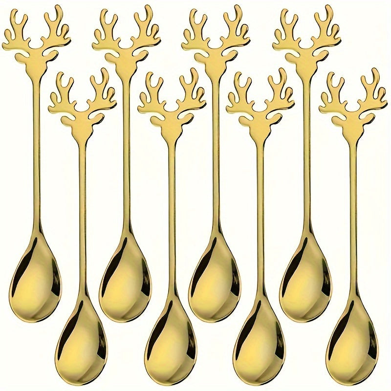 Stainless Steel Deer Head Coffee Spoon for Dessert and Coffee