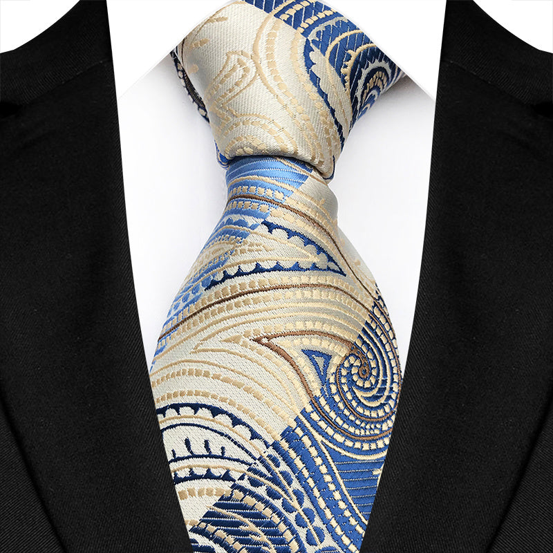 Men's Paisley Waist Flower Tie for Formal Business and Casual Wear