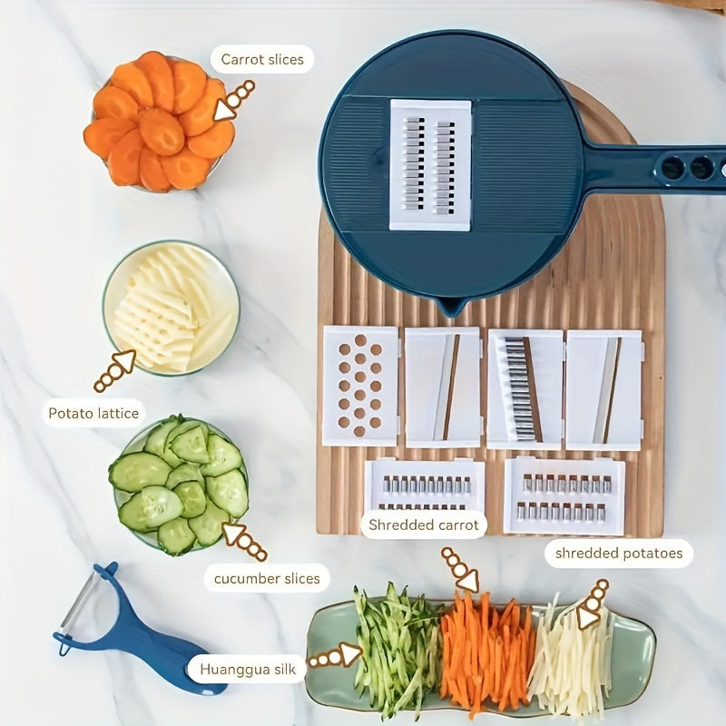 12-in-1 Multi-Functional Vegetable Chopper for Slicing Shredding Grating Kitchen Use
