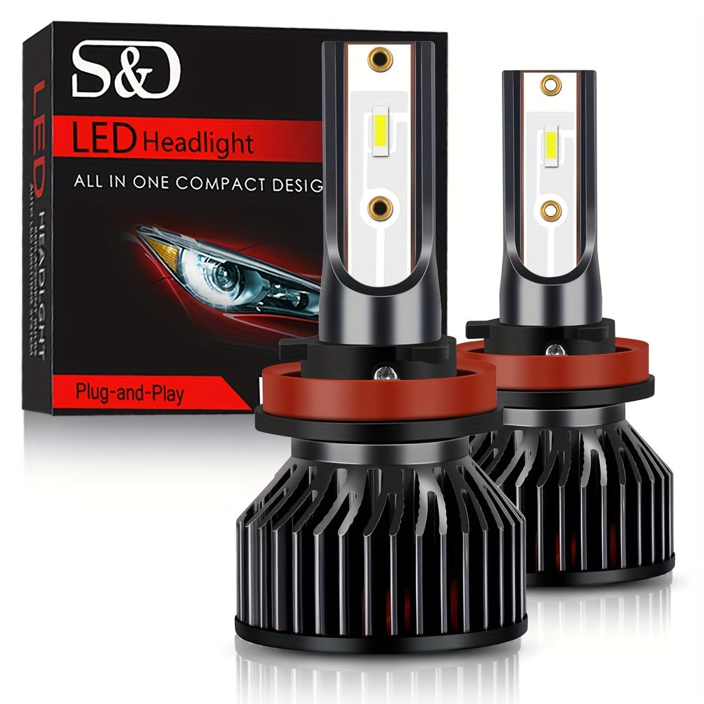 Bombilla de faro LED H4 H7 H11 9005 9006 6000K 60000LM 100W para coche