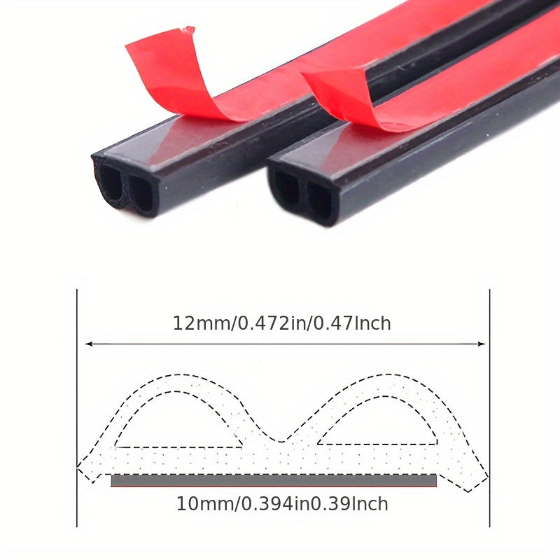 Car Rubber Door Seal Strip Waterproof Soundproof Noiseproof Edge 5m