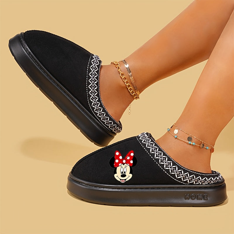 Women's 2D Printed Slip-On Slippers EVA Sole Indoor Outdoor Comfortable