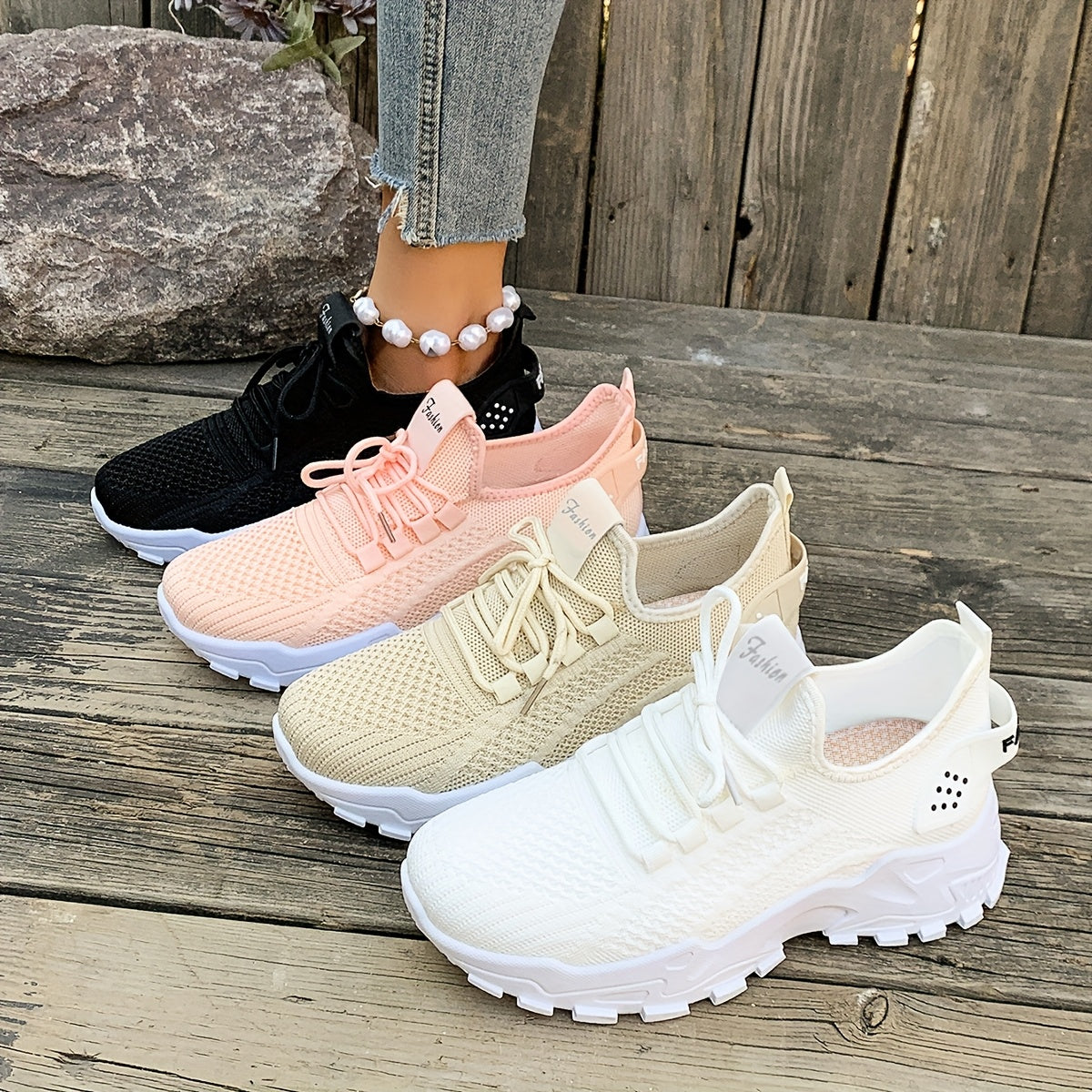 Women's Mesh Athletic Sneakers Comfortable Cushioned Lightweight Running Shoes