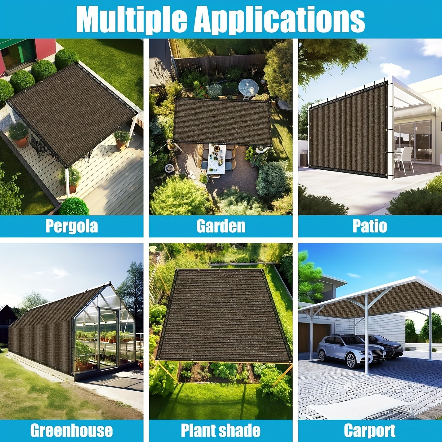 90% Sunshade Cloth Mesh for Garden Privacy and Outdoor Use Champagne