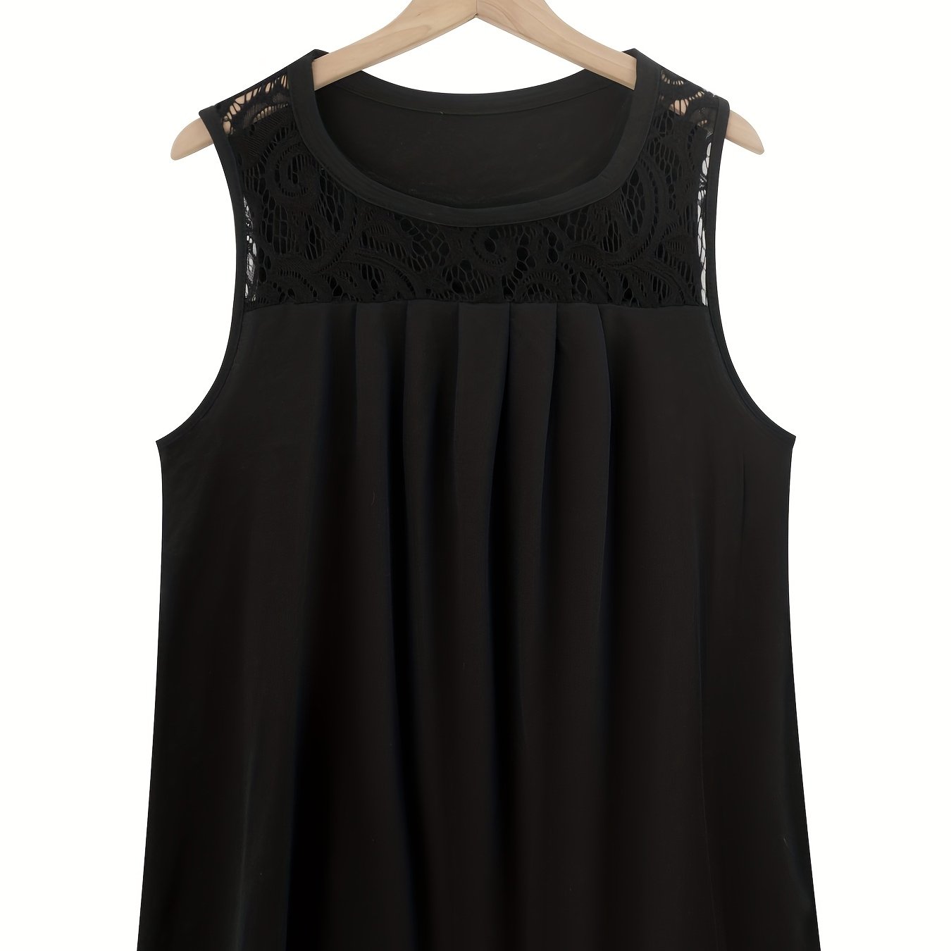 Plus Size Women’s Lace Tank Top, Sleeveless Summer Casual Clothing