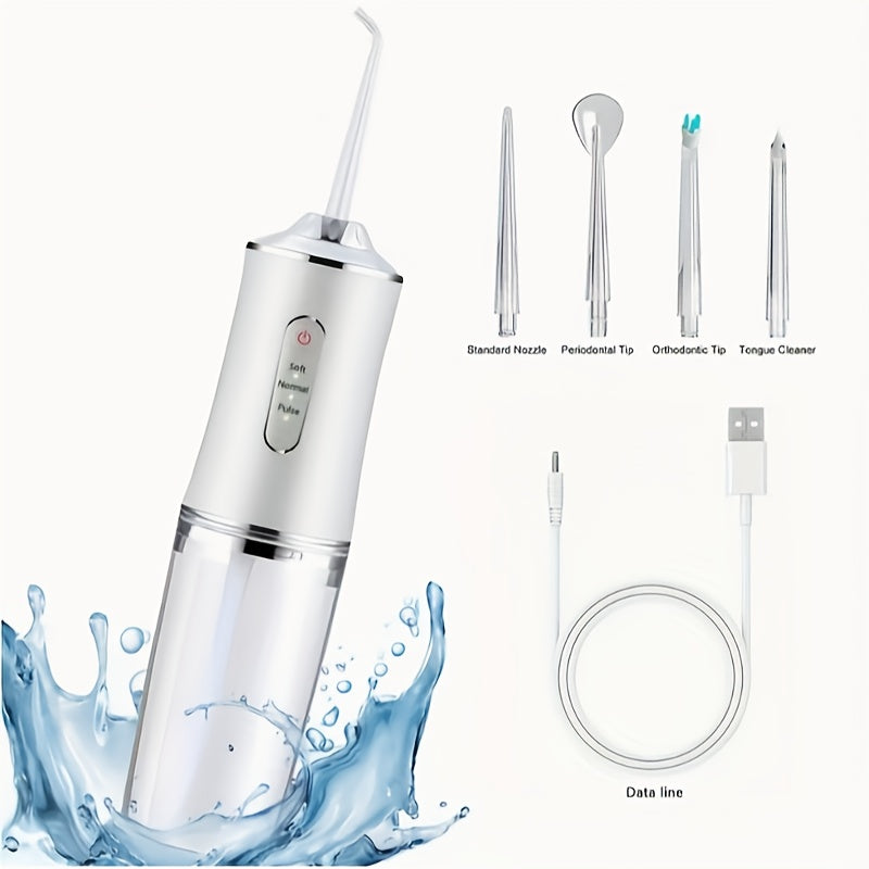 Rechargeable Water Flosser Oral Irrigator for Deep Cleaning Teeth Ergonomic Handle