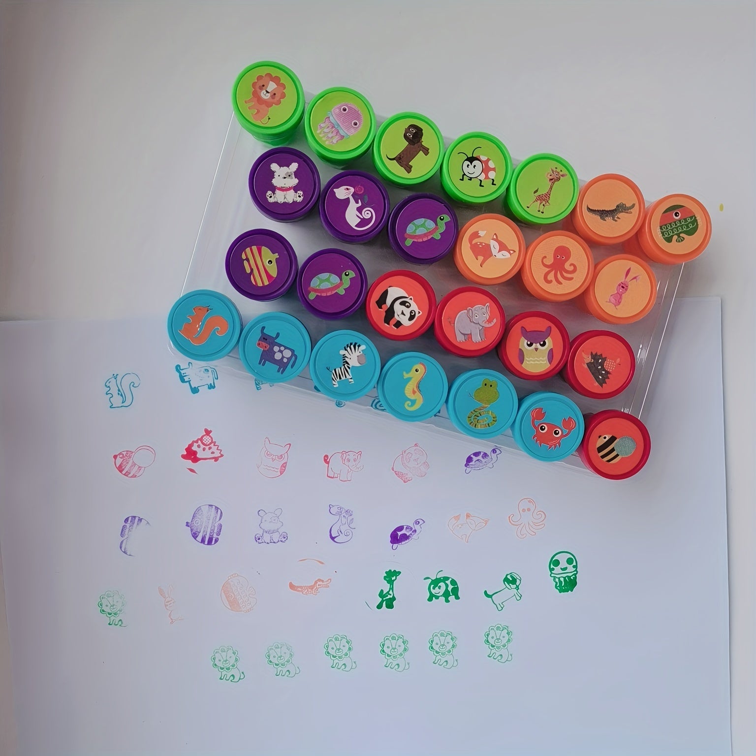 26 rang-barang hayvon markasi to'plami, plastik, o'qituvchilar, bayramlar va hunarmandchilik uchun