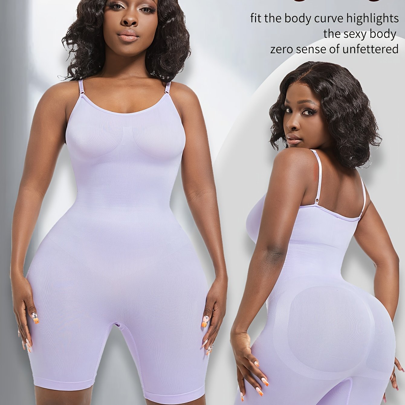 Women's Large Size Shapewear Bodysuit for Tummy Waist and Butt Lifting, Support Medium