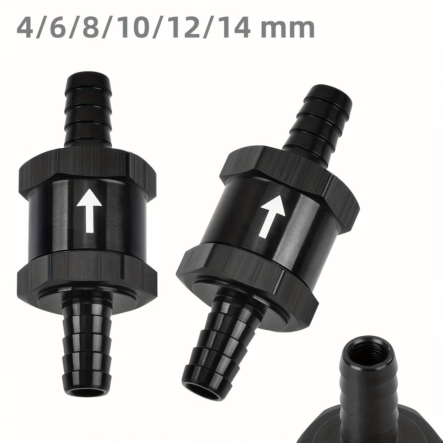 Обратный клапан для топливной линии, топливо, масло, вода, дизель, алюминиевый сплав, 4, 6, 8, 10, 12, 14 мм