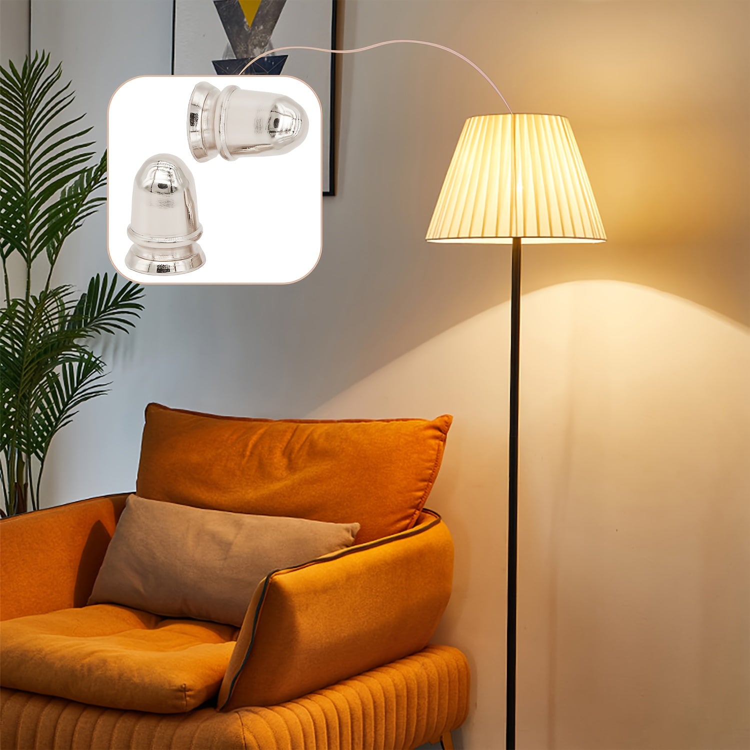 Zarif qattiq metall lampochka finiali qopqog'i, 1/4" ip bilan zamonaviy va ishonchli lampochka soyasi ulanishi uchun. Silliq silliq qoplama va oson burama o'rnatish.