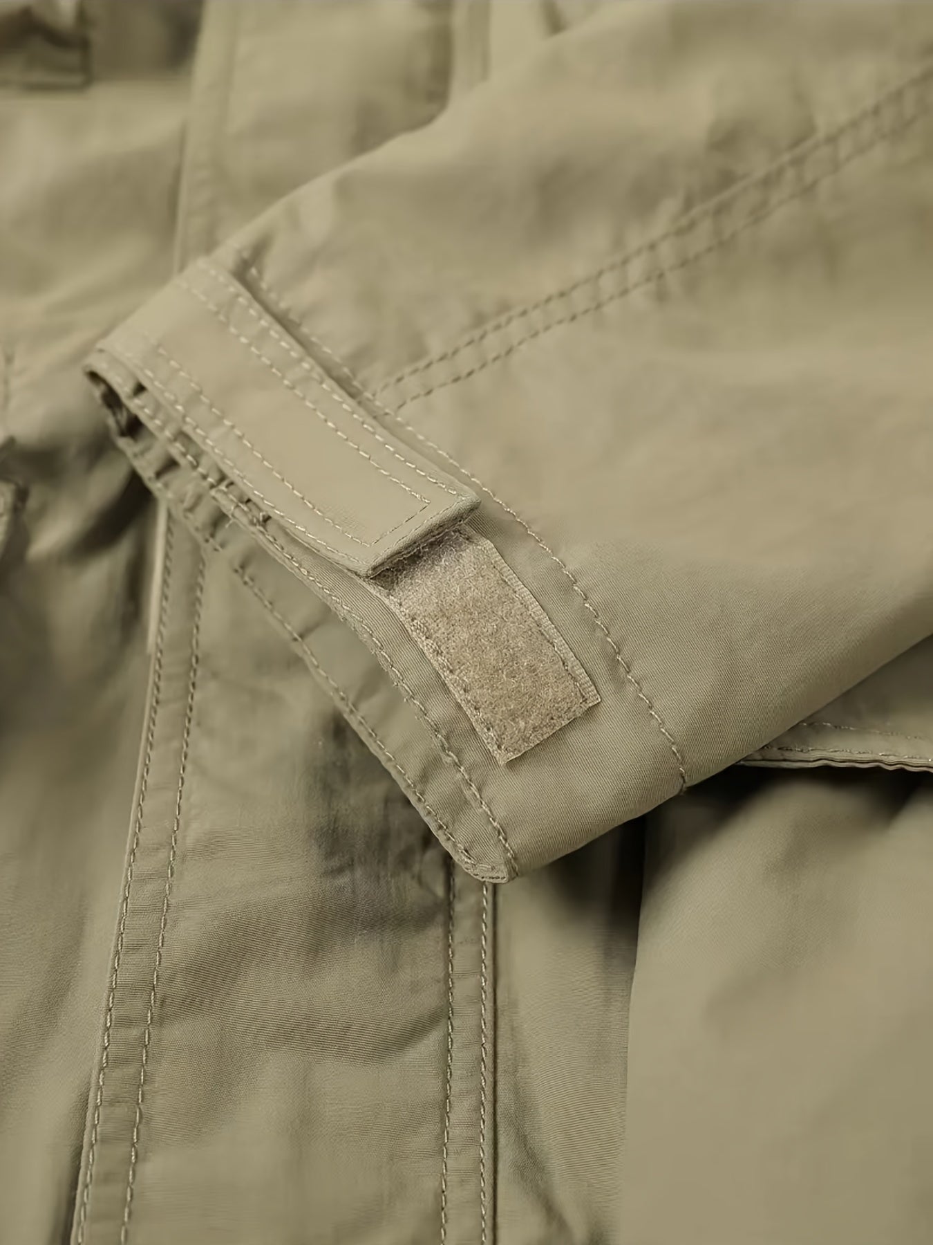 Men's Eco-Friendly Windbreaker Jacket with Detachable Hood and Multiple Pockets for Outdoor Activities