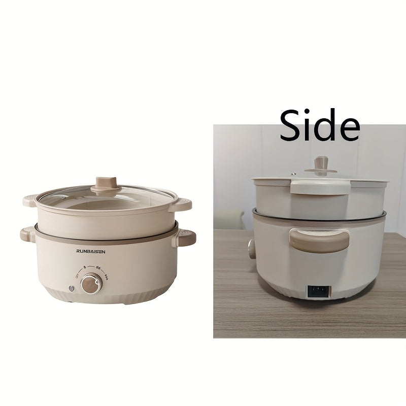 Многофункциональная электрическая сковорода с крышкой для жарки, варки, паровой обработки, тушения, пассеровки, компактный дизайн 220В